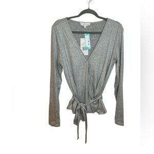Nwt Stitchfix Brea Canyon Maryam Gray Wrap Knit Top